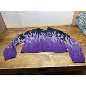 The Ragged Priest Purple Flame Sweater Size Small